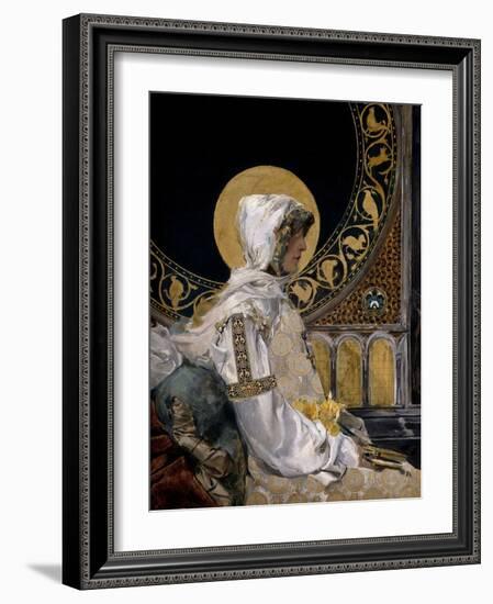 Santa En Oración, 1888-Joaquín Sorolla y Bastida-Framed Giclee Print