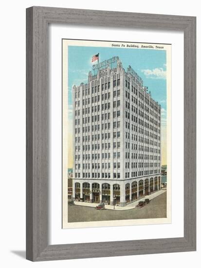 Santa Fe Building, Amarillo-null-Framed Art Print