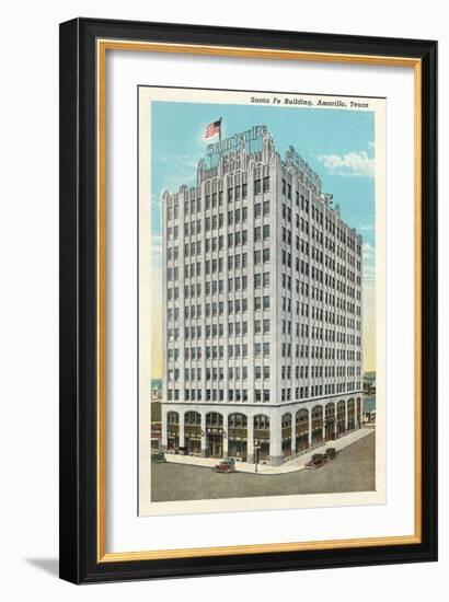 Santa Fe Building, Amarillo-null-Framed Art Print