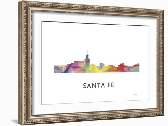 Santa Fe New Mexico Skyline-Marlene Watson-Framed Giclee Print