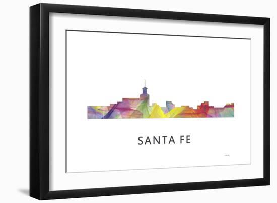 Santa Fe New Mexico Skyline-Marlene Watson-Framed Giclee Print