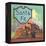 Santa Fe Orange Label - Redlands, CA-Lantern Press-Framed Stretched Canvas