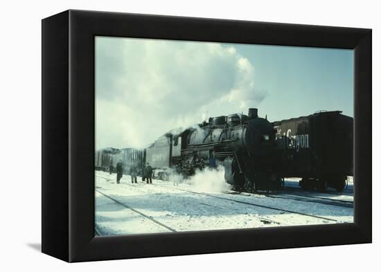 Santa Fe R.R. Freight Train-Jack Delano-Framed Stretched Canvas