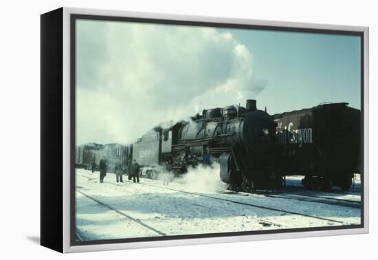 Santa Fe R.R. Freight Train-Jack Delano-Framed Stretched Canvas