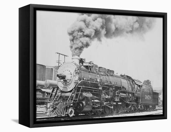 Santa Fe Railroad Steam Engine-null-Framed Premier Image Canvas
