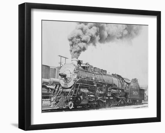 Santa Fe Railroad Steam Engine-null-Framed Photographic Print