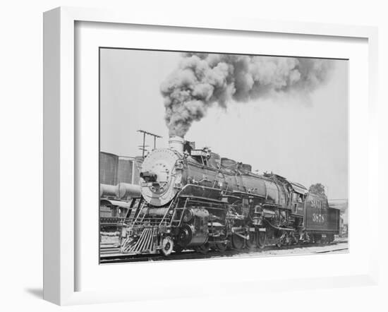 Santa Fe Railroad Steam Engine-null-Framed Photographic Print