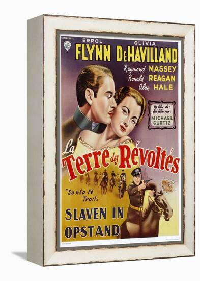 Santa Fe Trail, Belgian Movie Poster, 1940-null-Framed Stretched Canvas