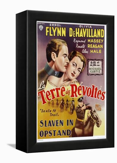 Santa Fe Trail, Belgian Movie Poster, 1940-null-Framed Stretched Canvas