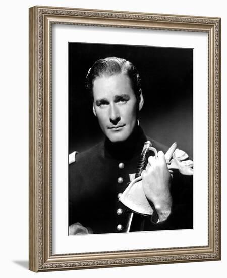 Santa Fe Trail, Errol Flynn, 1940-null-Framed Photo