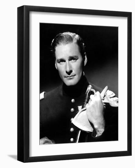 Santa Fe Trail, Errol Flynn, 1940-null-Framed Photo