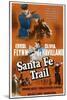 Santa Fe Trail, Errol Flynn, (Poster), 1940-null-Mounted Art Print