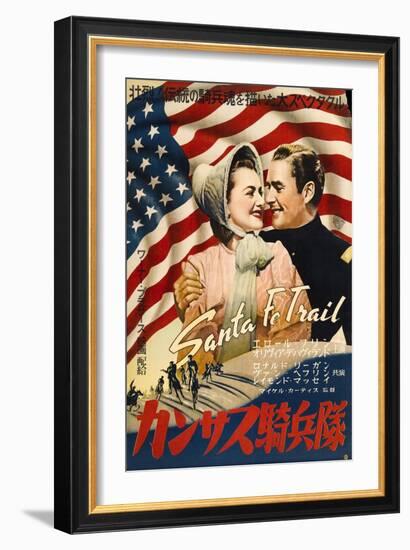 Santa Fe Trail, Japanese Movie Poster, 1940-null-Framed Premium Giclee Print