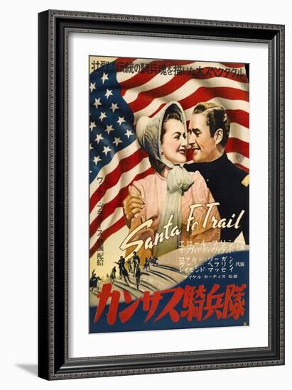 Santa Fe Trail, Japanese Movie Poster, 1940-null-Framed Art Print