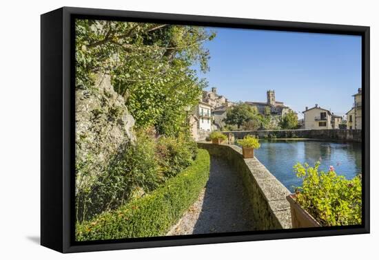 Santa Fiora, the Water Basin at Fiora River Spring-Guido Cozzi-Framed Premier Image Canvas