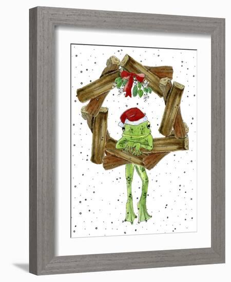 Santa Frog-Jennifer Zsolt-Framed Giclee Print