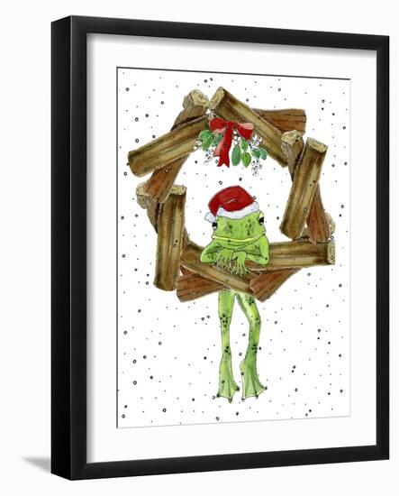 Santa Frog-Jennifer Zsolt-Framed Giclee Print