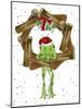 Santa Frog-Jennifer Zsolt-Mounted Giclee Print