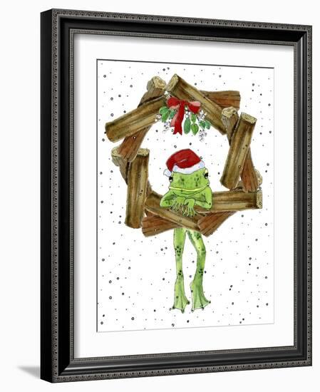 Santa Frog-Jennifer Zsolt-Framed Giclee Print