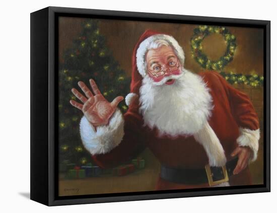 Santa Greeting-David Lindsley-Framed Premier Image Canvas