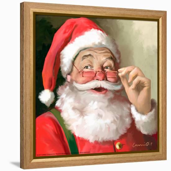 SANTA IN GLASSES-CHRIS CONSANI-Framed Stretched Canvas
