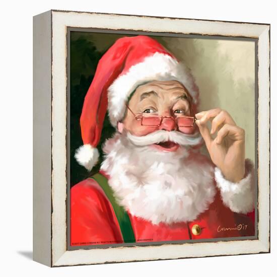 SANTA IN GLASSES-CHRIS CONSANI-Framed Stretched Canvas