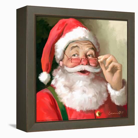 SANTA IN GLASSES-CHRIS CONSANI-Framed Stretched Canvas