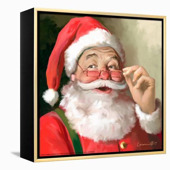 SANTA IN GLASSES-CHRIS CONSANI-Framed Stretched Canvas