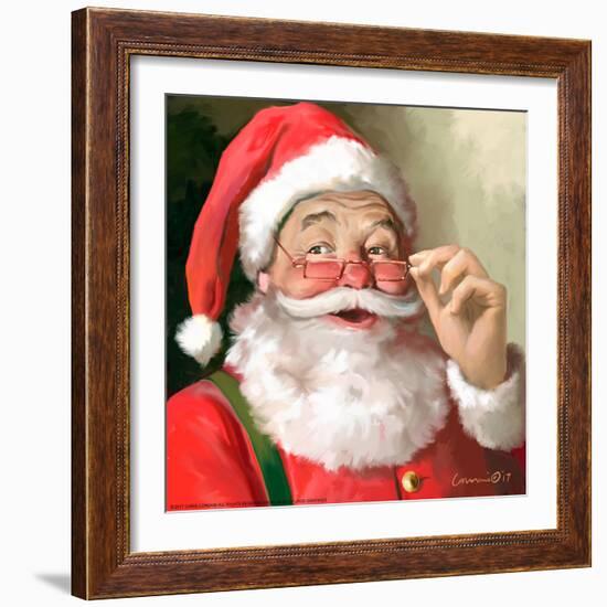 SANTA IN GLASSES-CHRIS CONSANI-Framed Art Print