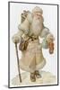Santa in White-null-Mounted Photographic Print