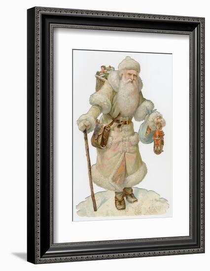 Santa in White-null-Framed Photographic Print