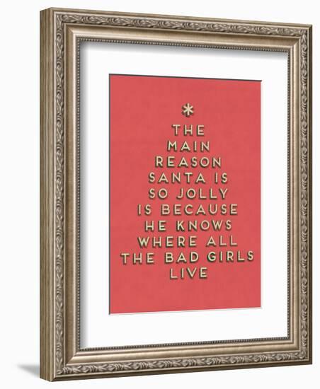 Santa is Jolly-null-Framed Art Print