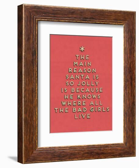 Santa is Jolly-null-Framed Art Print