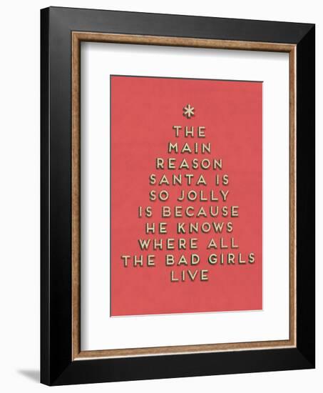 Santa is Jolly-null-Framed Art Print