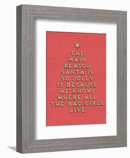 Santa is Jolly-null-Framed Art Print