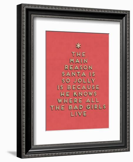 Santa is Jolly-null-Framed Art Print