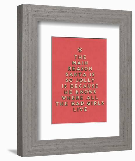 Santa is Jolly-null-Framed Giclee Print