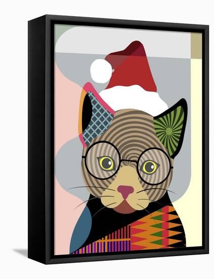Santa Kitty-Lanre Adefioye-Framed Premier Image Canvas