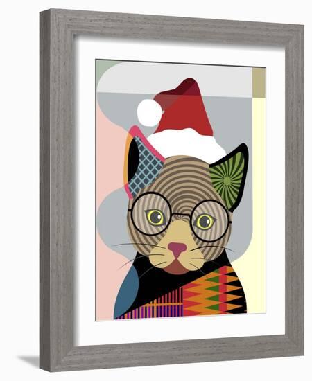 Santa Kitty-Lanre Adefioye-Framed Giclee Print