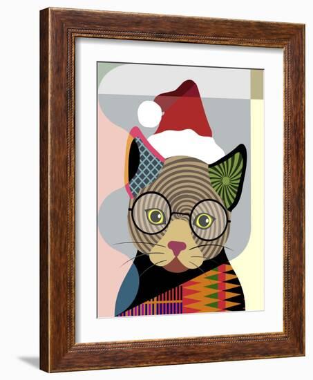 Santa Kitty-Lanre Adefioye-Framed Giclee Print