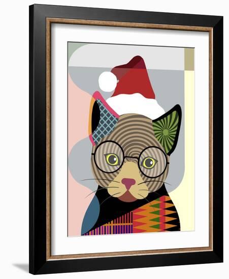 Santa Kitty-Lanre Adefioye-Framed Giclee Print