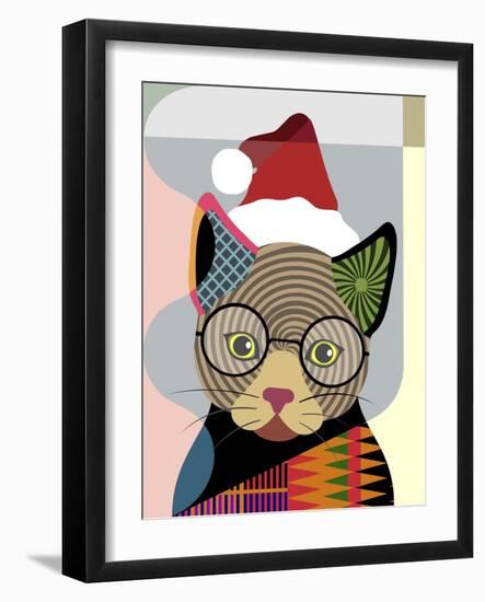 Santa Kitty-Lanre Adefioye-Framed Giclee Print