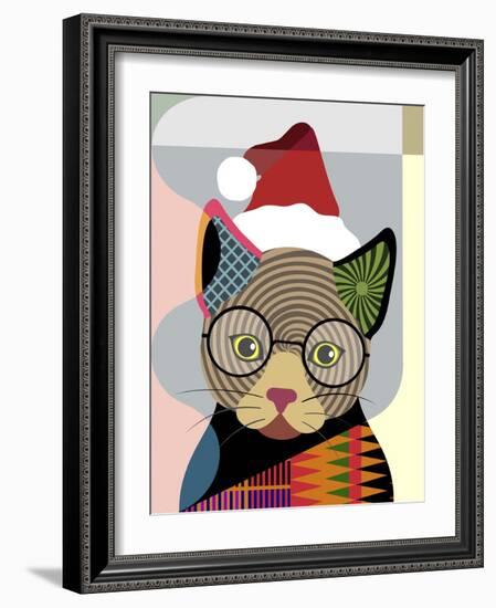 Santa Kitty-Lanre Adefioye-Framed Giclee Print