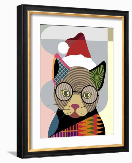 Santa Kitty-Lanre Adefioye-Framed Giclee Print