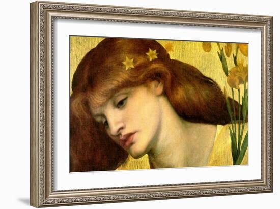 Santa Lilies; Holy Lily-Dante Gabriel Rossetti-Framed Art Print