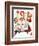 Santa Looking at Two Sleeping Children (or Santa Filling the Stockings)-Norman Rockwell-Framed Giclee Print