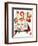 Santa Looking at Two Sleeping Children (or Santa Filling the Stockings)-Norman Rockwell-Framed Giclee Print