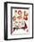 Santa Looking at Two Sleeping Children (or Santa Filling the Stockings)-Norman Rockwell-Framed Giclee Print