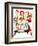 Santa Looking at Two Sleeping Children (or Santa Filling the Stockings)-Norman Rockwell-Framed Giclee Print