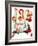 Santa Looking at Two Sleeping Children (or Santa Filling the Stockings)-Norman Rockwell-Framed Giclee Print